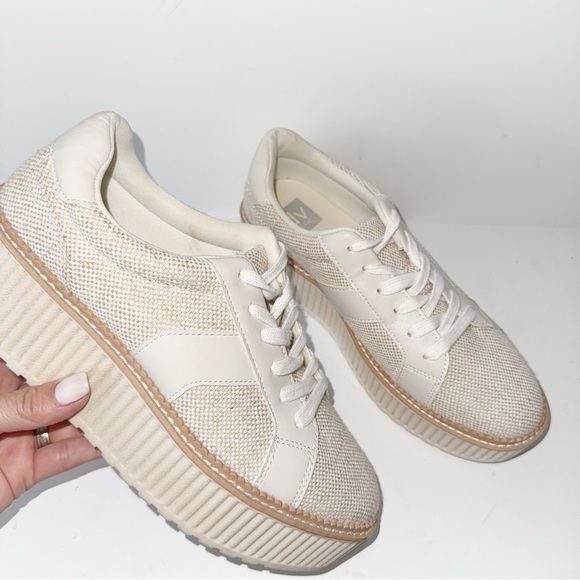 DV by Dolce Vita Bubbles Tan Almond Tweed Sz 9.5 Platform Y2K - Picture 9 of 12